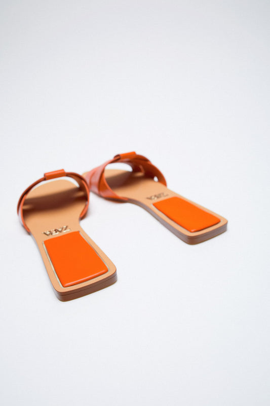 Zara Flat Fata Criss-Cross Strap Sandals