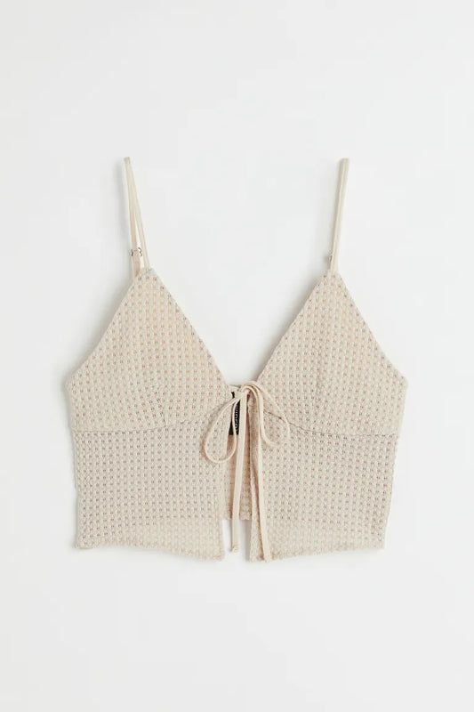 H&amp;M Tie-Front Knitted Vest 