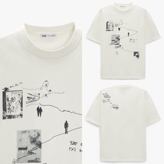 Zara Contrast T-shirt T-shirt